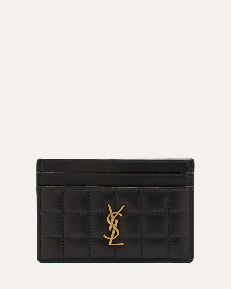 Cassandre YSL Card Case in Quilted Smooth Leather